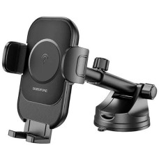 Автотримач з безпровідний зарядкою Borofone BH203 Blue wireless (center console) 5W/7.5W/10W/15W (Чорний / Black)