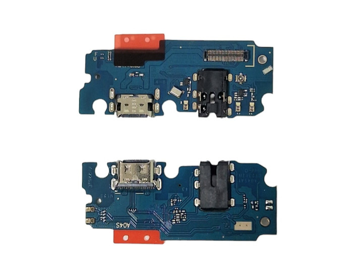 Шлейф для Samsung A047F Galaxy A04s, коннектора наушников, коннектора зарядки, с микрофоном, High Copy