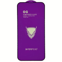 Защитное стекло Tempered Glass OG Premium iPhone 13 Pro Max/ 14 Plus Black (Класс B)