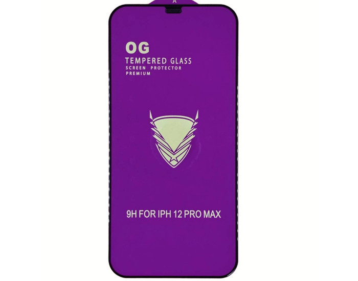 Защитное стекло Tempered Glass OG Premium iPhone 12 Pro Max, Black