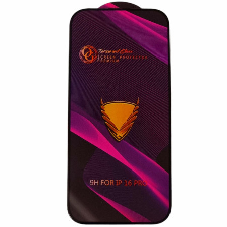 Защитное стекло Tempered Glass OG Premium iPhone 16 Pro Black (Класс А)