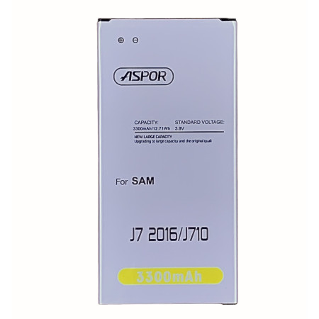 Аккумулятор Aspor Samsung EB-BJ710CBC, J710, J7 2016, 3300 mAh (Класс А)