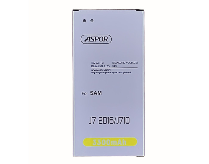 Акумулятор Aspor Samsung EB-BJ710CBC, J710 J7 2016, 3300 mAh