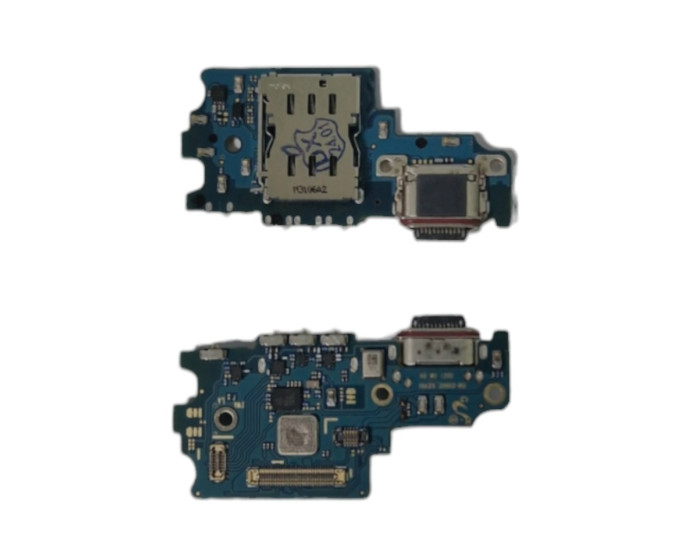 Шлейф для Samsung G990 Galaxy S21 FE 5G коннектора зарядки, с SIM-конектором, с микрофоном, оригинал