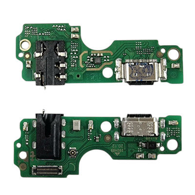 Шлейф для Infinix Hot 30i, конектора зарядки, мікрофона, з компонентами High Copy