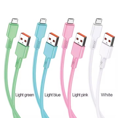 Кабель USB Jokade JA028 Micro USB Silicone 3A Smart charging (Box 40шт / Mix)