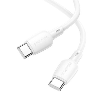Кабель USB Borofone BX93 Super power 60W Type-C to Type-C (0.25m) Белый