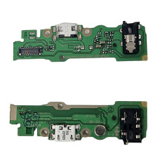 Шлейф для Tecno Pop 4, коннектора зарядки, микрофона, с компонентами, High Copy