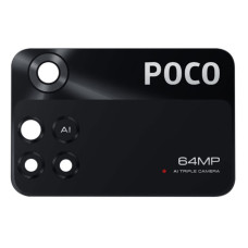 Стекло камеры для Xiaomi Poco M4 Pro 4G, Black (Класс B)