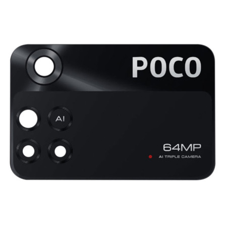 Стекло камеры для Xiaomi Poco M4 Pro 4G, Black (Класс А)