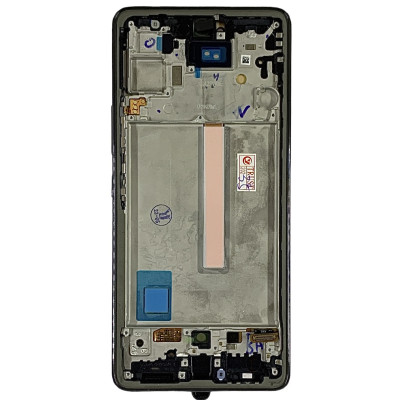 Дисплей з сенсорним екраном (модуль) Samsung A536 A53 5G, чорний з рамкою, OLED