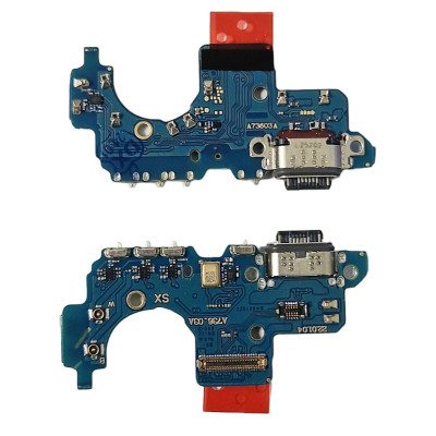 Шлейф для Samsung A736 Galaxy A736 5G конектора зарядки, конектора навушників з мікрофоном high copy