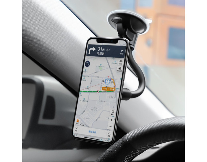 Автодержатель Borofone BH18 магнитный на гибкой ножке, Black