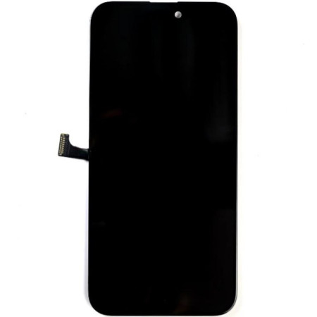 Дисплей с сенсорным экраном (модуль) iPhone 15 Pro, черный, переклейка (Класс B)