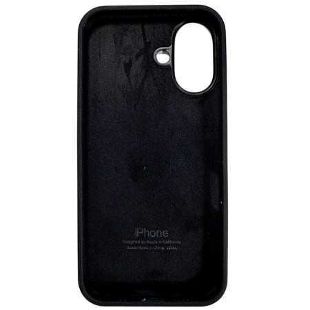 Чехол-силикон оригинал Full Soft Matte iPhone 16 (Черный / Black) (Класс B)