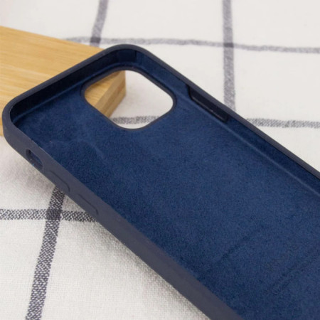 Чехол-силикон оригинал Full Soft Matte iPhone 16 Pro (Темно-синий / Midnight blue) (Класс B)