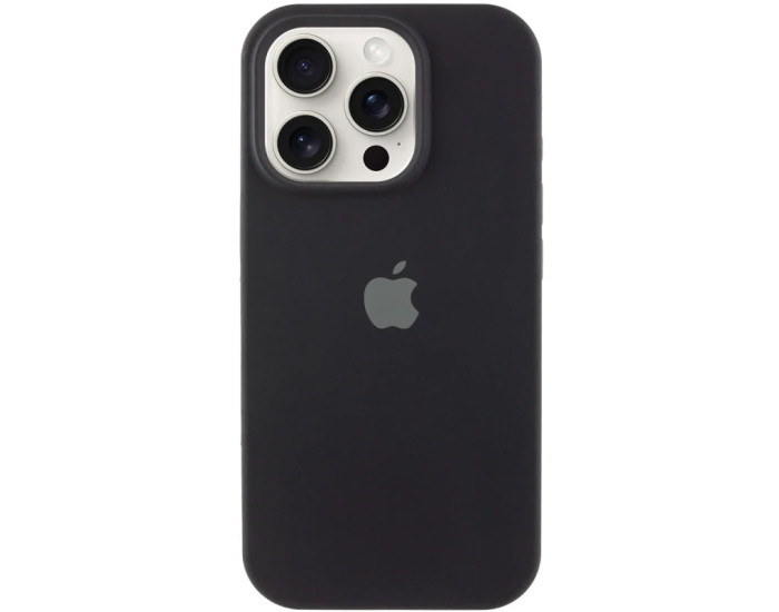 Чехол-силикон оригинал Full Soft Matte iPhone 16 Pro (Черный / Black)