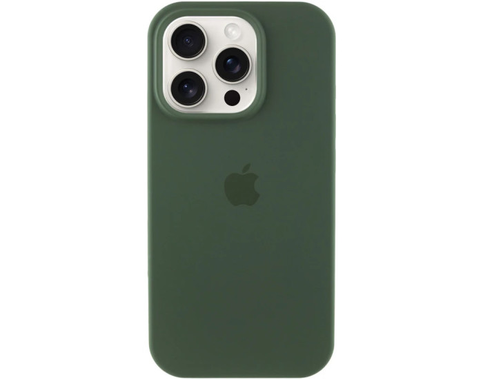 Чехол-силикон оригинал Full Soft Matte iPhone 16 Pro Max (Зеленый / Forest green)