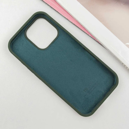 Чехол-силикон оригинал Full Soft Matte iPhone 16 Pro Max (Зеленый / Forest green) (Класс А)