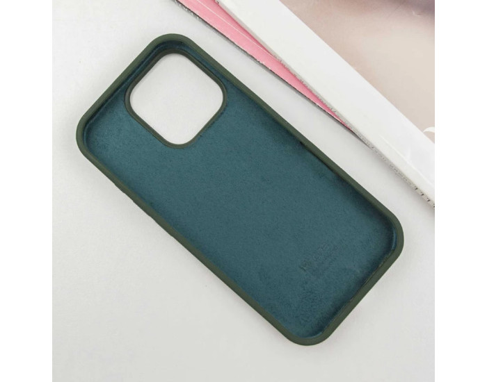 Чехол-силикон оригинал Full Soft Matte iPhone 16 Pro Max (Зеленый / Forest green)