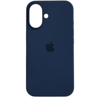 Чехол-силикон оригинал Full Soft Matte iPhone 16 (Синий / Midnigth Blue) (Класс B)