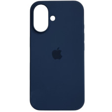 Чехол-силикон оригинал Full Soft Matte iPhone 16 (Синий / Midnigth Blue) (Класс B)