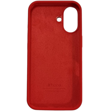 Чехол-силикон оригинал Full Soft Matte iPhone 16 (Красный / Red) (Класс А)