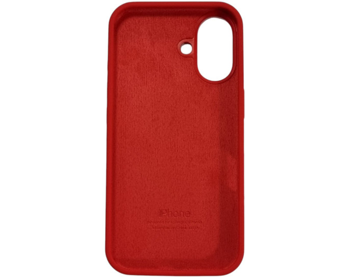 Чехол-силикон оригинал Full Soft Matte iPhone 16 (Красный / Red)