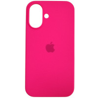 Чехол-силикон оригинал Full Soft Matte iPhone 16 (Розовый / Hot Pink)