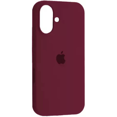 Чехол-силикон оригинал Full Soft Matte iPhone 16 (Бордовый / Marsala)