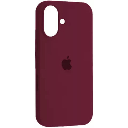 Чехол-силикон оригинал Full Soft Matte iPhone 16 (Бордовый / Marsala)