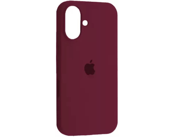 Чехол-силикон оригинал Full Soft Matte iPhone 16 (Бордовый / Marsala)