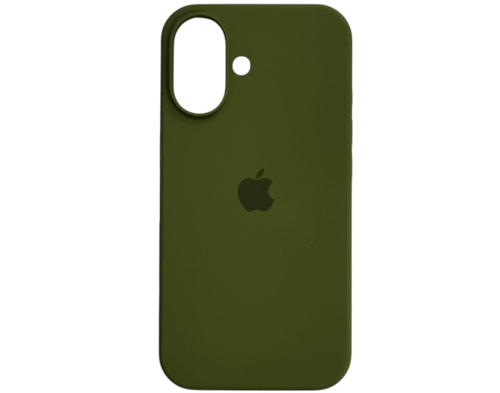 Чехол-силикон оригинал Full Soft Matte iPhone 16 (Зеленый / Pine Green)