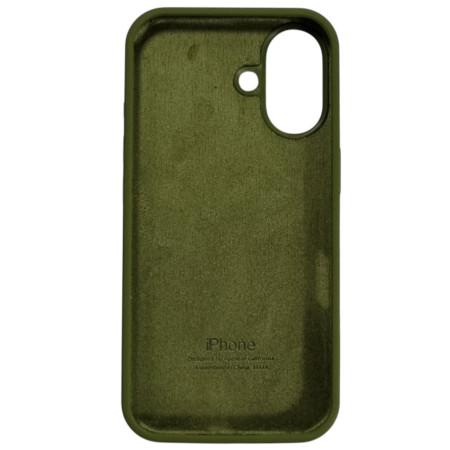 Чехол-силикон оригинал Full Soft Matte iPhone 16 (Зеленый / Pine Green) (Класс B)