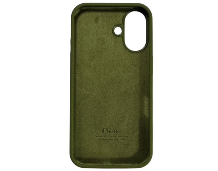 Чехол-силикон оригинал Full Soft Matte iPhone 16 (Зеленый / Pine Green)