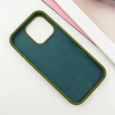 Чехол-силикон оригинал Full Soft Matte iPhone 16 Pro (Зеленый / Green) (Класс А)