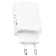 Мережеве зарядний пристрій Borofone BN16 (PD45W/QC3.0) (USB-A+USB-C) White