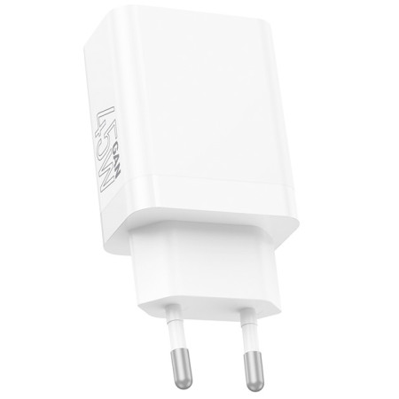 Сетевое зарядное устройство Borofone BN16 (PD45W/QC3.0) (USB-A+USB-C) White (Класс B)