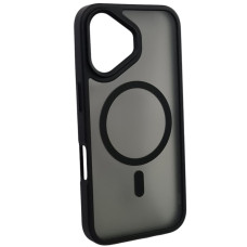 Чехол-силикон Matte Color MagSafe iPhone 16 Plus Black