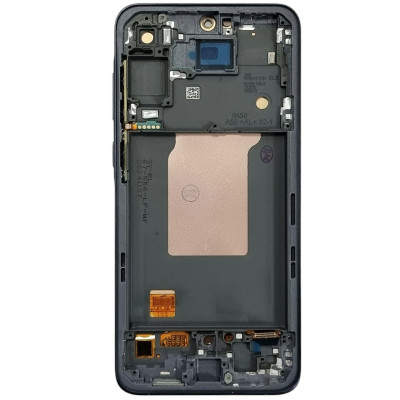 Дисплей з сенсорним екраном (модуль) Samsung A556 A55 5G, чорний, з рамкою, OLED