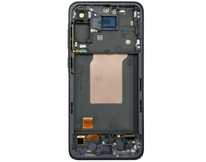 Дисплей с сенсорным экраном (модуль) Samsung A556 Galaxy A55, черный с рамкой, OLED