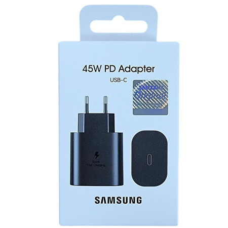 Сетевое зарядное устройство Samsung USB-C 45W (EP-TA845XBEGCN) Черный (Класс B)
