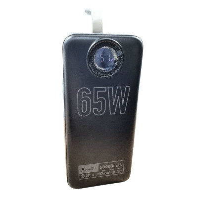 Портативная батарея Aspor A375 50000mAh Notebook Series PD65W (5V-20V) Черный