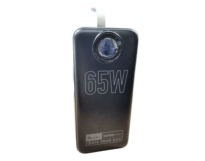 Портативная батарея (Power Bank) Aspor A375 50000mAh Notebook Series PD65W (5V-20V) Черный