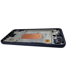 Дисплей з сенсорним екраном (модуль) Samsung A346 A34 5G, чорний з рамкою, з вузьким обідком, OLED