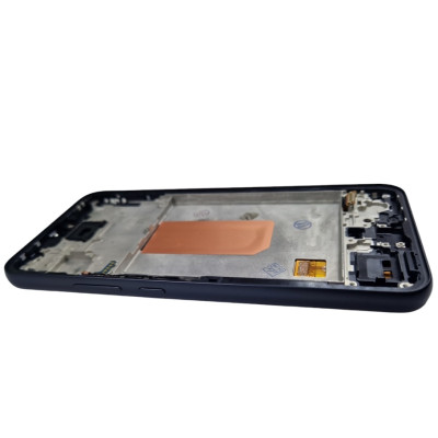 Дисплей з сенсорним екраном (модуль) Samsung A346 A34 5G, чорний з рамкою, з вузьким обідком, OLED