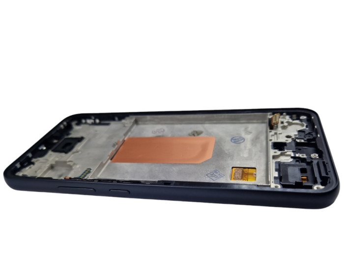 Дисплей з сенсорним екраном (модуль) Samsung A346 A34 5G, чорний з рамкою, з вузьким обідком, OLED