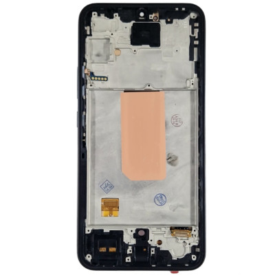 Дисплей з сенсорним екраном (модуль) Samsung A346 A34 5G, чорний з рамкою, з вузьким обідком, OLED