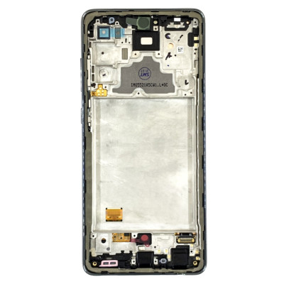 Дисплей з сенсорним екраном (модуль) Samsung A725 Galaxy A72, A726 Glaxy A72 5G, чорний, з рамкою, з вузьким обідком, OLED