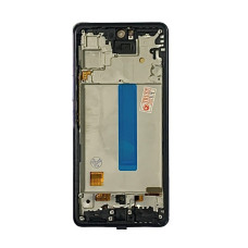 Дисплей з сенсорним екраном (модуль) Samsung A536 A53 5G, чорний з рамкою, з вузьким обідком, OLED